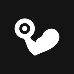 Muscle icon logo, illustration, vector sign symbol for design