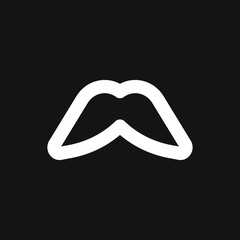 Mustache icon logo, illustration, vector sign symbol for design