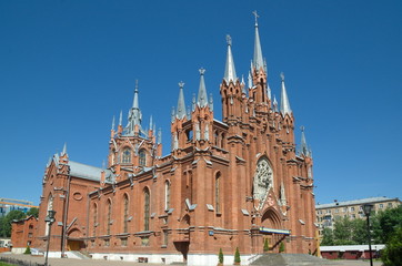 Obraz premium The Roman Catholic Cathedral of the Immaculate Conception of the blessed virgin Mary. Malaya Gruzinskaya street, 27/13, building 1, Moscow, Russia