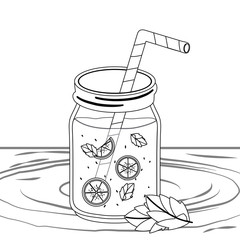 Isolated orange juice design vector illustration