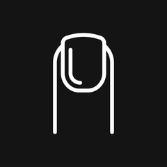 Nail icon logo, illustration, vector sign symbol for design