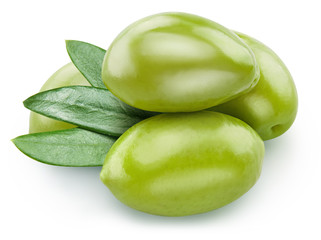 Green olive isolated Clipping Path