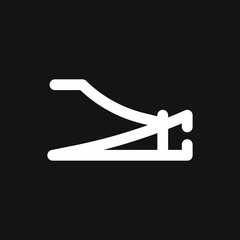 Nail clippers icon logo, illustration, vector sign symbol for design