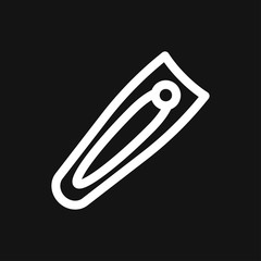 Nail clippers icon logo, illustration, vector sign symbol for design