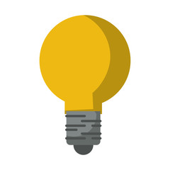 Bulb light idea symbol isolated