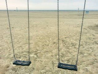 swing, after season, netherlands, ijmuiden, after summer, melancholy