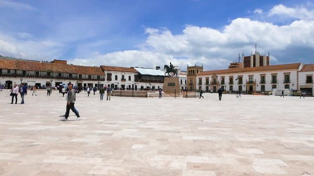Main square in Tunja town Colombia