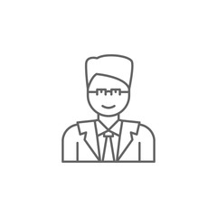 Justice lawyer outline icon. Elements of Law illustration line icon. Signs, symbols and vectors can be used for web, logo, mobile app, UI, UX