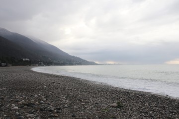 beach in winter