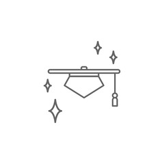 Justice judge outline icon. Elements of Law illustration line icon. Signs, symbols and vectors can be used for web, logo, mobile app, UI, UX