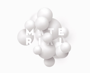 Light coloured Background with white balls, blur effect.