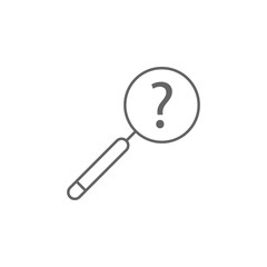 Justice search outline icon. Elements of Law illustration line icon. Signs, symbols and vectors can be used for web, logo, mobile app, UI, UX