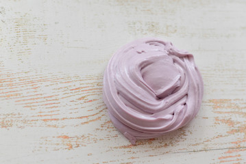 child plays with a slime