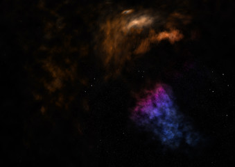 Obraz premium Star field in space and a nebulae. 3D rendering