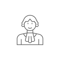 Justice judge outline icon. Elements of Law illustration line icon. Signs, symbols and vectors can be used for web, logo, mobile app, UI, UX