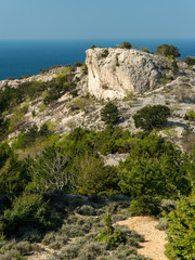 Prominent rock formation near Lubenice on the croatian island Cres