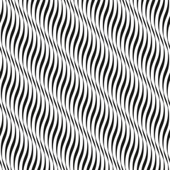 Abstract black and white pattern with waves
