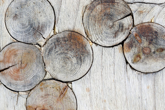 Wooden texture with knots