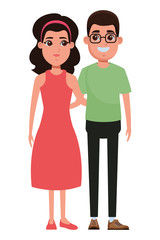 couple avatar cartoon character portrait