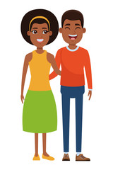 Obraz premium couple avatar cartoon character portrait