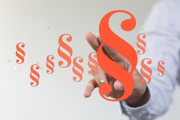 paragraph law sign in hand