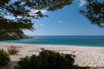 Bay near Lubenice on a sunny day in spring
