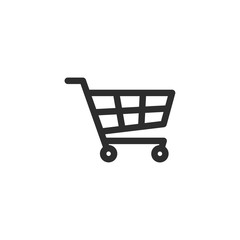 Shopping Cart icon vector logo design template. Flat icon shopping cart symbol illustration
