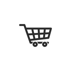 Shopping Cart icon vector logo design template. Flat icon shopping cart symbol illustration