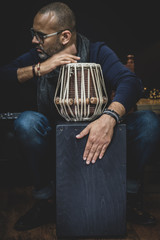 Tabla and Cajon - Indian and Peruvian drums used to make fusion percussion music. 