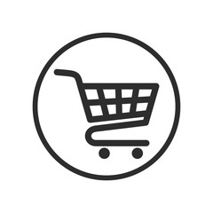 Shopping Cart icon vector logo design template. Flat icon shopping cart symbol illustration