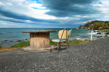 Beach at Kaka Point, New Zealand.