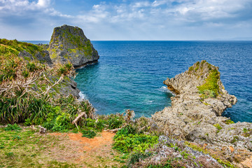 Fototapeta na wymiar Beautiful coast of Okinawa island, Japan