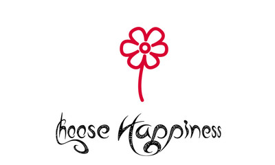 Positive vibes, Choose happiness, typography for print or use as poster, card, flyer or T shirt