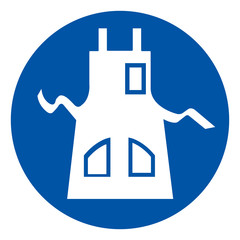 Wear Apron Symbol Sign, Vector Illustration, Isolate On White Background Label .EPS10