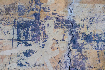 Old wall peeling paint cement background texture