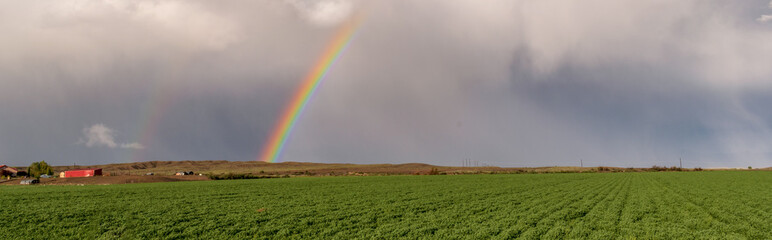 Rainbow Over a Farm