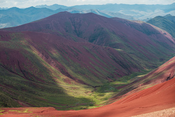 Red valley mountains