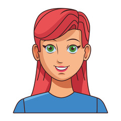 young woman avatar cartoon character profile picture