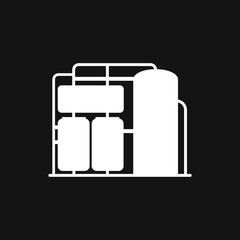 Oil storage tank icon logo, illustration, vector sign symbol for design