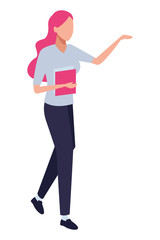 business woman avatar cartoon character