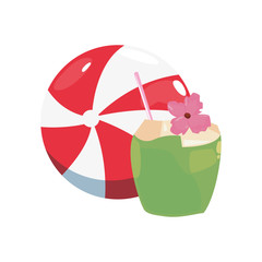 summer time holiday vector illustratio