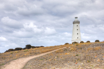 Fototapeta na wymiar Cape Willoughby Lighthouse on Kangaroo Island in Australia