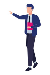business man avatar cartoon character