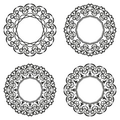 Obraz premium Mandala or patterned frame vector illustration