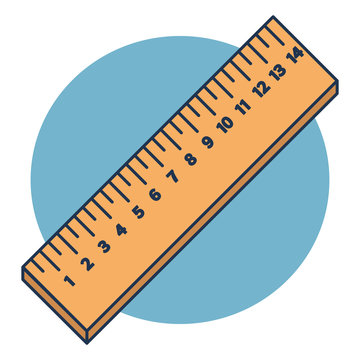 wooden rulers in centimeter isolated on blue background