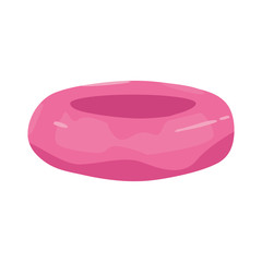 pink float on white background