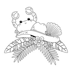 Summer and vacation icon set design