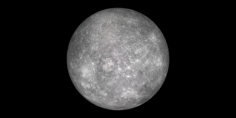 Mercury planet black background