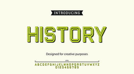History typeface.For labels and different type designs