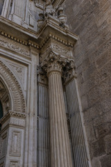 Obraz premium Corinthian columns. Assumption of the Virgin Cathedral (Santa Iglesia Catedral - Museo Catedralicio), Jaen, Andalucia, Spain